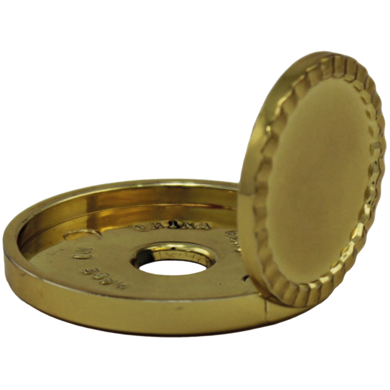 Bright Gold 40mm Lid for tubing with 1" Centre1 size 2 colours