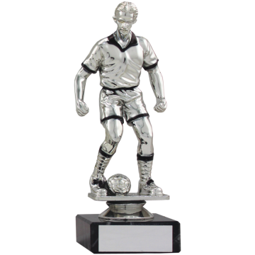 Bright Silver and Black Figurine on Marble base