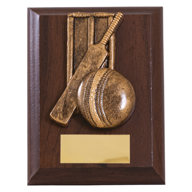 Wooden Plaque with Cricket Trim in 3 sizes