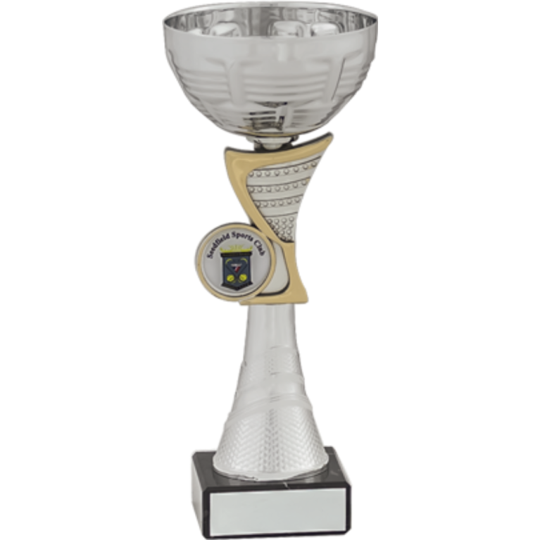 All Activity with Bright Silver Bowl with two colour stem 1" Centre Marble Base in 8 sizes